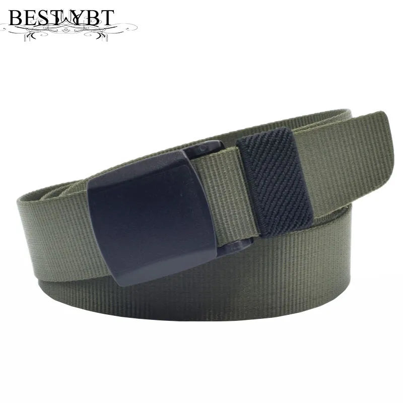 Best YBT Canvas Belt Plastic Smooth Buckle Belt Boys Teenagers Anti Allergy