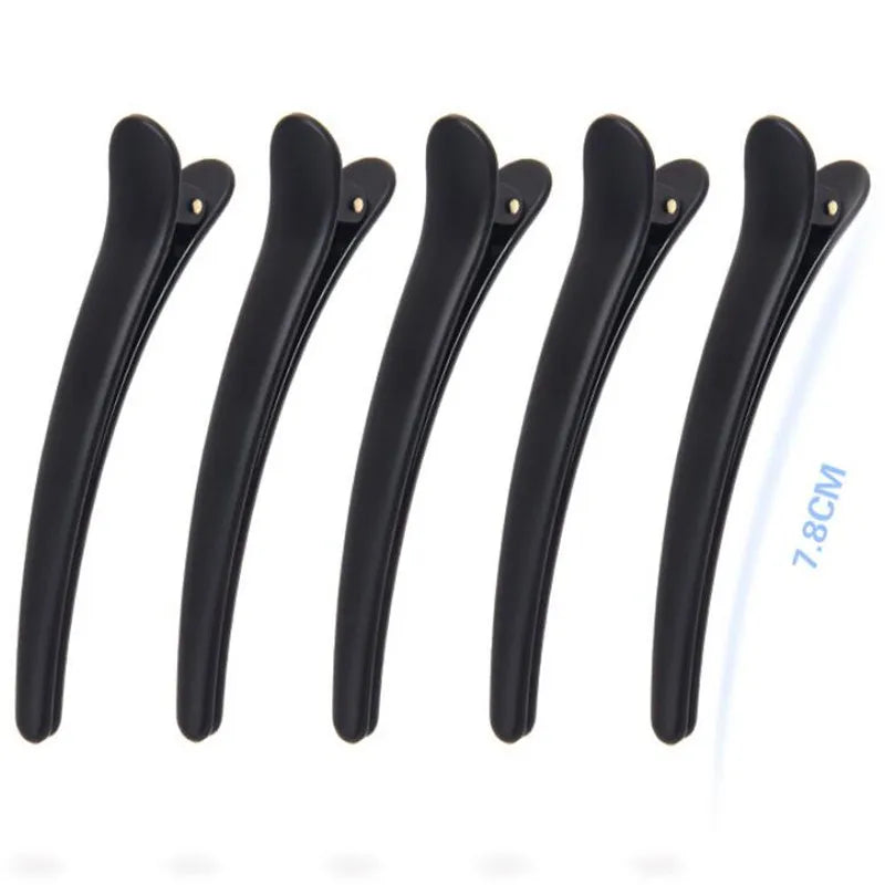 10PCS Professional Hairdressing Salon Hairpins Black Plastic Single Prong DIY