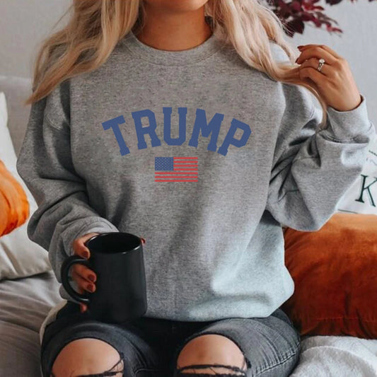 Trump Sweatshirt Trump 2024 Women Long Sleeve Sweatshirts