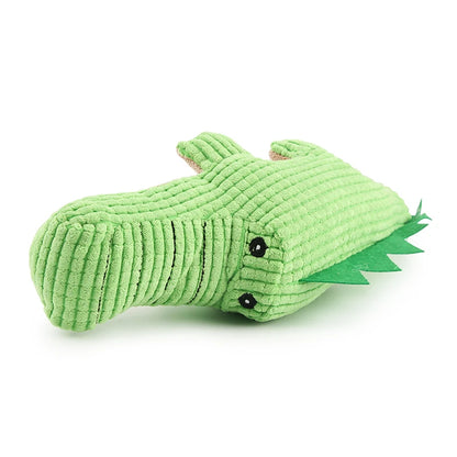 Green Dog Toys Plush Soft Cat Chew Squeaker Pet Toy