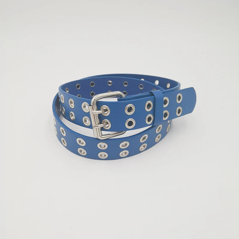 Fashion Children Kids Solid Color Belt Unisex Hollow Out Small Holes Belts