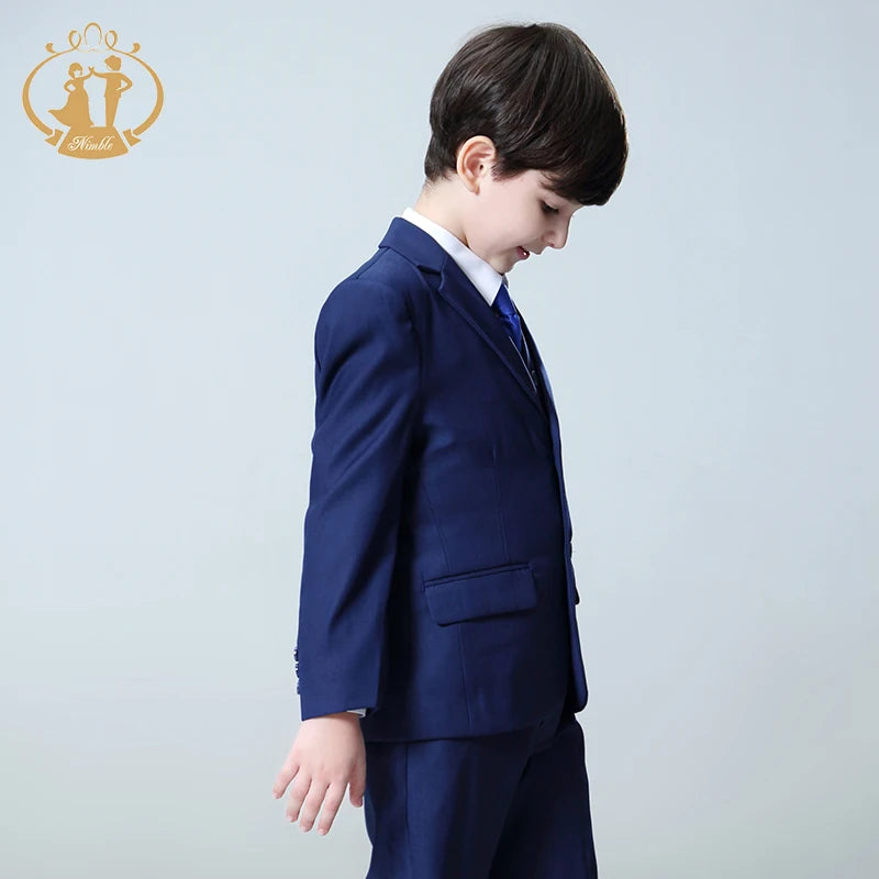 Spring Autumn Formal Boys Suits for Weddings Children Party Host Costume