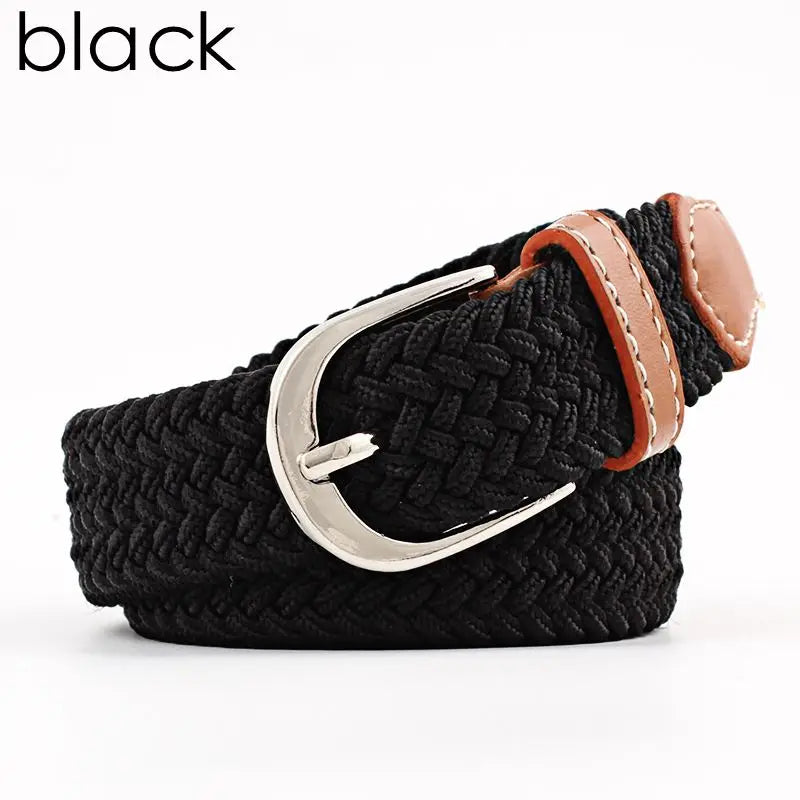 Yienws Elastic Strap Belt for Boys Youth Stretch Waist Belts Pin Buckle Kemer