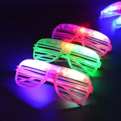 12pcs Adult Kids Women LED Glasses Light Sunglasses Glow New Year