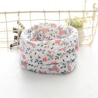 Korean Cotton Children's Scarf LIC Printed Cartoon Plaid Ring