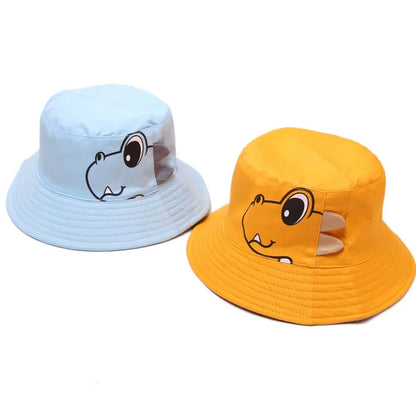 Summer Baby Kids Sun Hat Cartoon Dinosaur Bucket Hats Children Boys