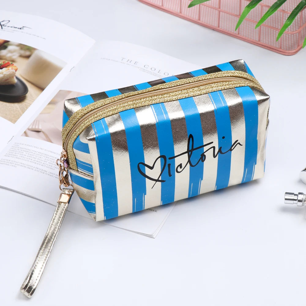 1Pcs Waterproof Laser Cosmetic Bags Women Make Up Bag PVC Pouch Wash Toiletry