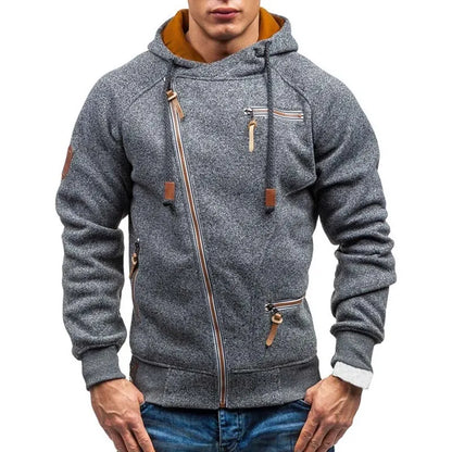 New Hoodie Men 2021 Autumn Casual Solid Long Sleeve Mens Hoodies Sweatshirts Sli