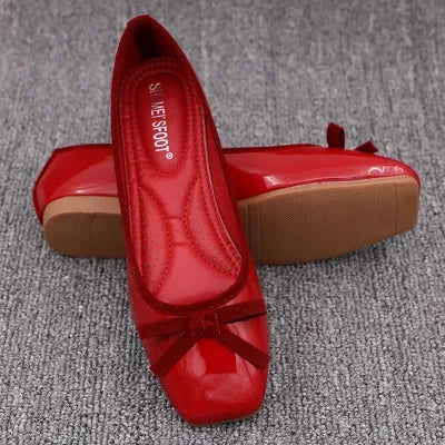 Fashion 2023 New Square Square Flat Bottom With  Version of Single Shoes