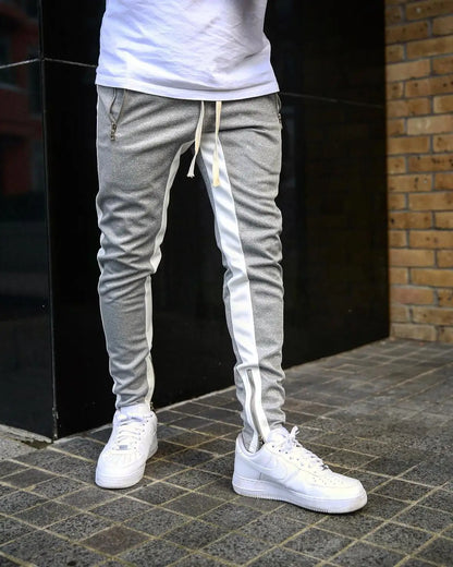 Mens Joggers Casual Pants Fitness Sweatpants Sports Track Pants Mens Zipper