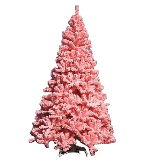 180cm Xmas Tree Pink Party Home Christmas Decorations 6ft Flocked Christmas