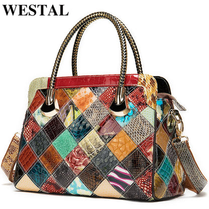 WESTAL Womens Genuine Leather Handbags Women's Leather Luxury Handbags