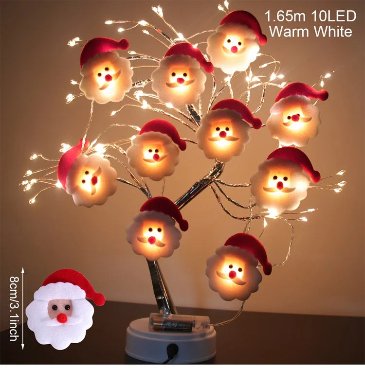 Snowman Christmas LED Garland String Lights Merry Christmas Decorations