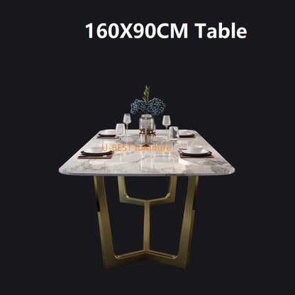 U-Best Modern Design House Furniture Marble Dining Table Set