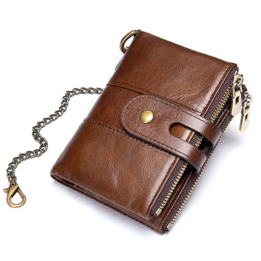 RFID Genuine Cowhide Leather Luxury Purse Men Good Quality Small Mini Leather