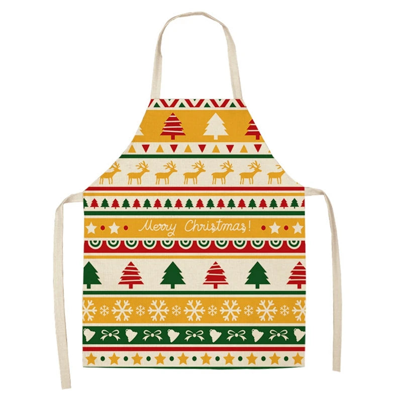 Linen Merry Christmas Apron Christmas Decorations for Home