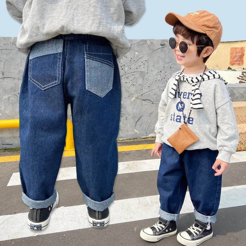 IENENS 2-7y Fashion Boys Casual Jeans Trousers Baby Toddler