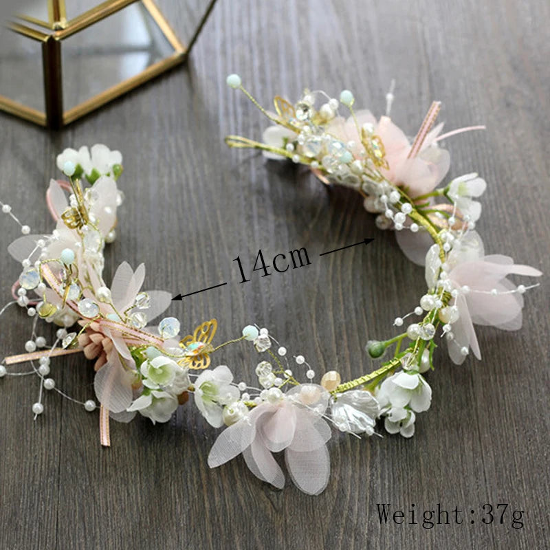 Bride Wedding Hair Accessories Gorgeous Flower Headbands Braided Hair Vine