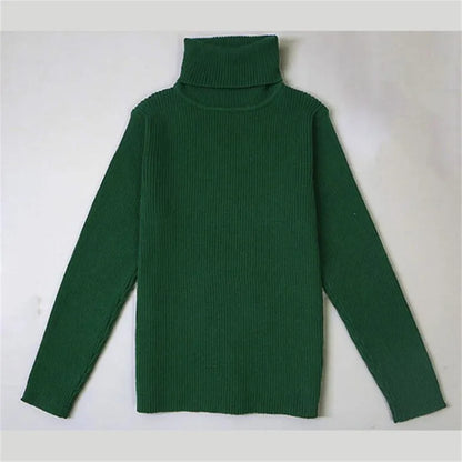 Baby Girls Winter Turtleneck Knitted Sweaters Clothes 2023 Autumn Children