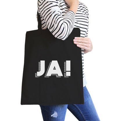 Ja! Black Canvas Bag Cute Gift Ideas for BFF Tote Bags for Girls