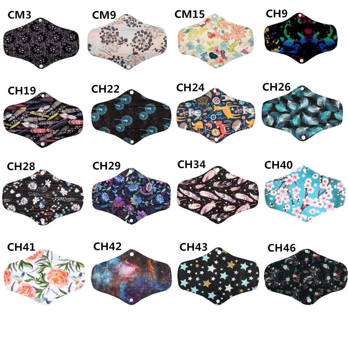 1 LONG Panty Liner Reusable Washable CHARCOAL Cloth Pad Menstrual Maternity Pad