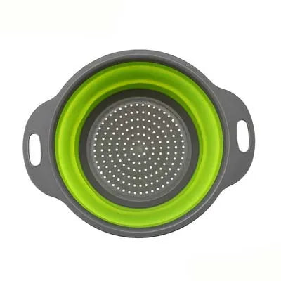 Foldable Silicone Colander Washing Basket Strainer Strainer Collapsible Drainer