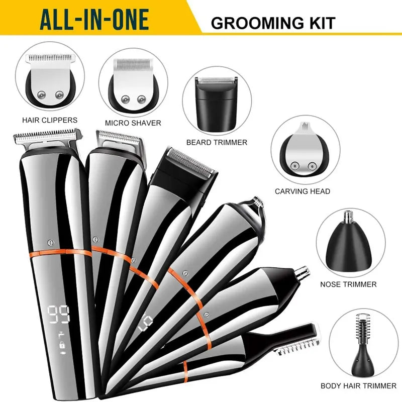 11in1 Multi Hair Trimmer Men Facial,beard,body Grooming Kits Electric