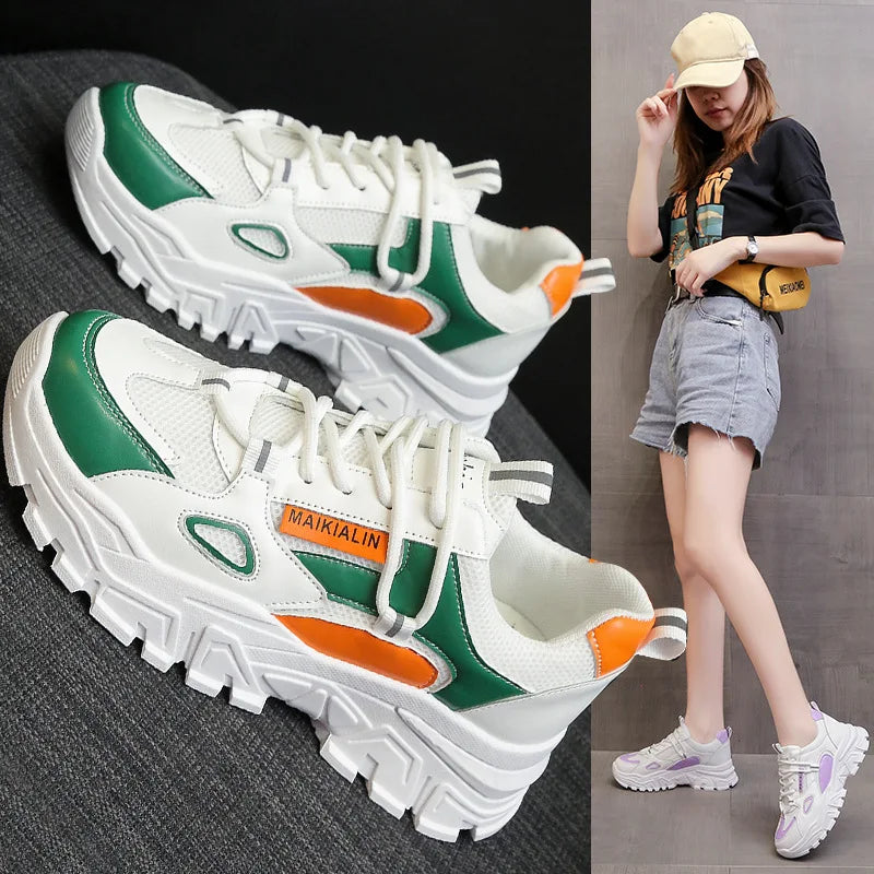 Wholesale Cheap Breathable Sneakers White Ladies Women Walking Shoes