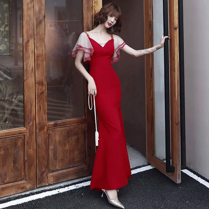 Womens Dresses New Arrival 2019 Long Formal Dress Women Elegant v Neck Dinner