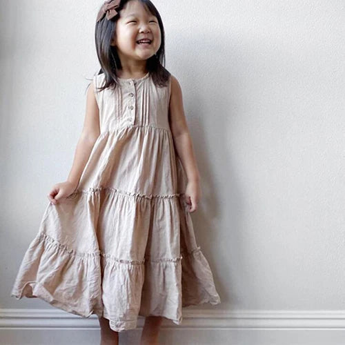 New Brand Baby Girls Dresses Korean Japan Style Summer Kids Girls Dress Ruffles