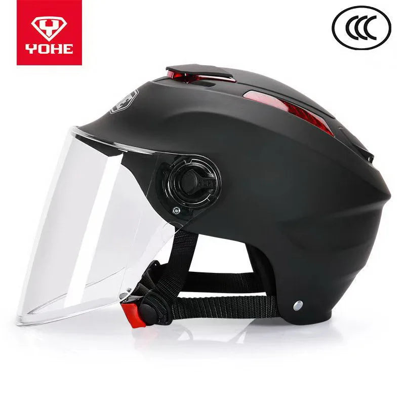 New 3C Certification Summer Half Face Motorcycle Helmet Men's Electric Bicycle