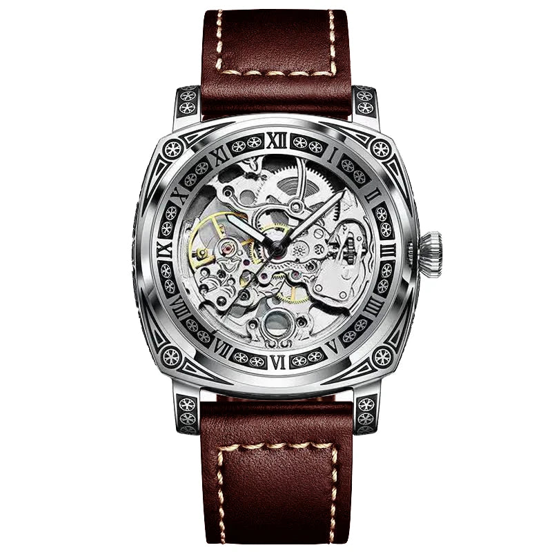 Authentic Brand Carved Watches Fully Automatic Men Watches