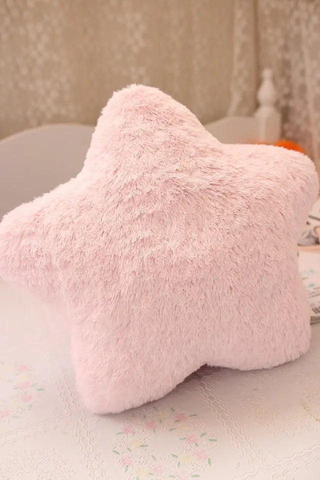 Kawaii Cartoon Pillow Candy Little Star Shaped Plush Soft Back Cushion