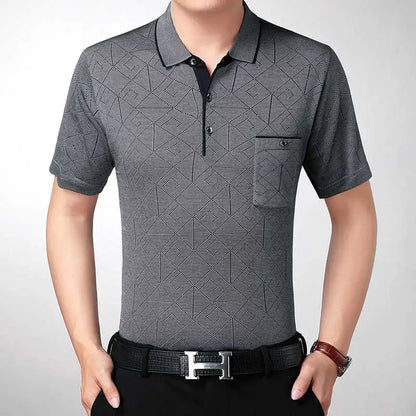 2022 Real Pocket Bodybuilding Short Sleeve Polo Shirt Men Argyle Polos