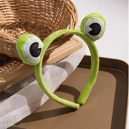 Funny Frog Makeup Headband Wide-Brimmed Elastic Hairbands Cute Girls Hair Bands