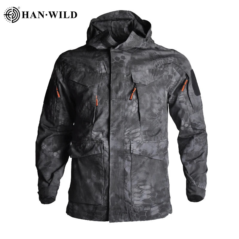 HAN WILD M65 Tactical Jacket Hiking Camping Safari Hoodie