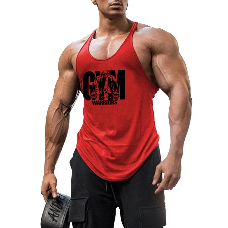 Bodybuilding Stringer Tank Top Men Cotton Gym Clothing Mens Fitness Racer