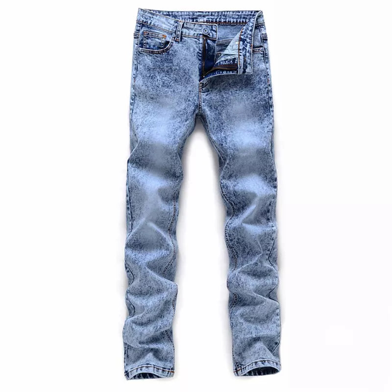 Men's Skinny Jeans Gray/Blue Denim Jeans New Fashion Men Pencil Pants Slim Jeans