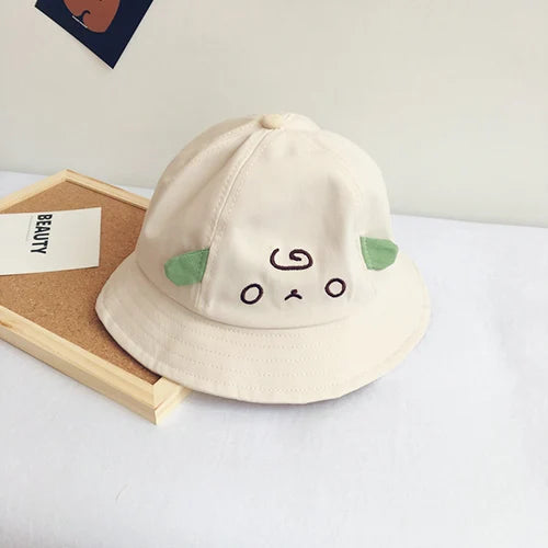 2-6 Years Old Panama Cap for Kids Spring Summer Cartoon Bucket Hats