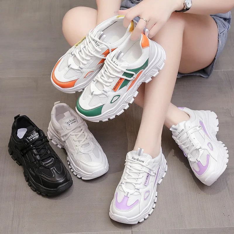 Wholesale Cheap Breathable Sneakers White Ladies Women Walking Shoes