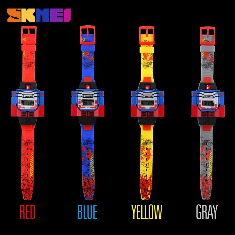 SKMEI Kids Watches LED Digital Children Cartoon Sports Watches Robot