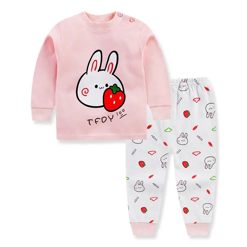 2Pcs/Set Baby Clothes Spring Autumn Winter Kids Girl Boy Sleeper Top Trousers