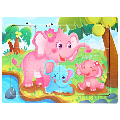 Mini Size 15*10CM Kids Toy Wood Puzzle Wooden 3D Puzzle Jigsaw for Children