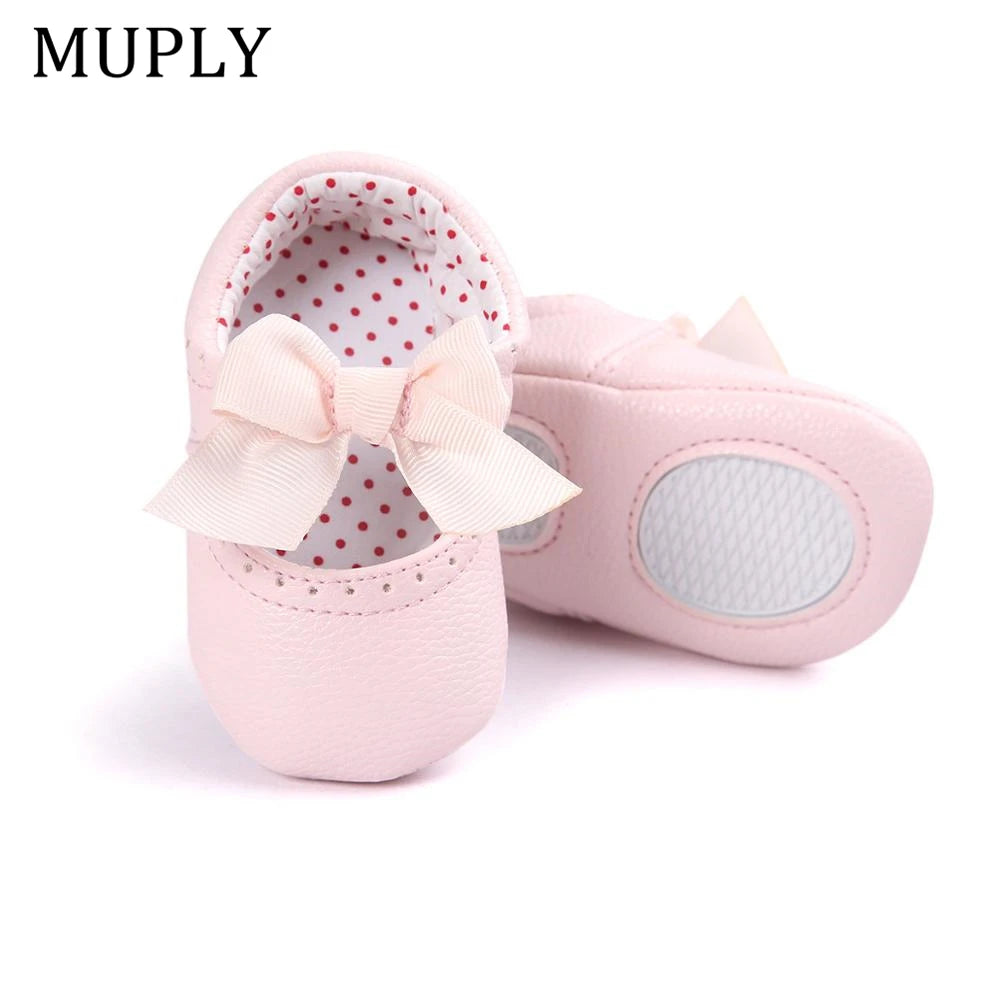 Baby Shoes for Newborn Baby Girls Princess Shoes PU Leather