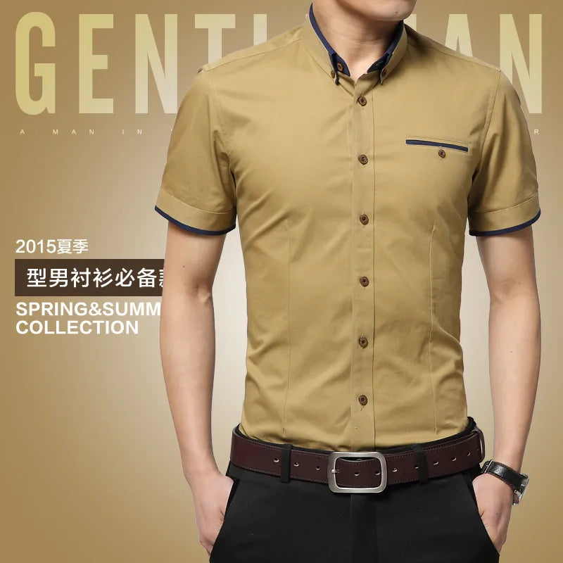 2024 New Arrival Brand Men's Summer Business Shirt Short Sleeves