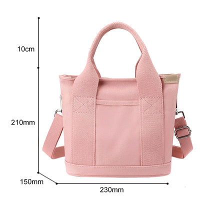 Canvas Bags for Women Handbags Shoulder Bags Solid Color