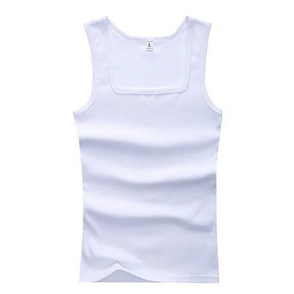 Men Muscle Vests Cotton Underwear Sleeveless Tank Top Solid Muscle Vest