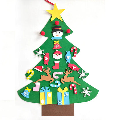 Kids DIY Felt Christmas Tree Merry Decorations for Home 2024 Christmas