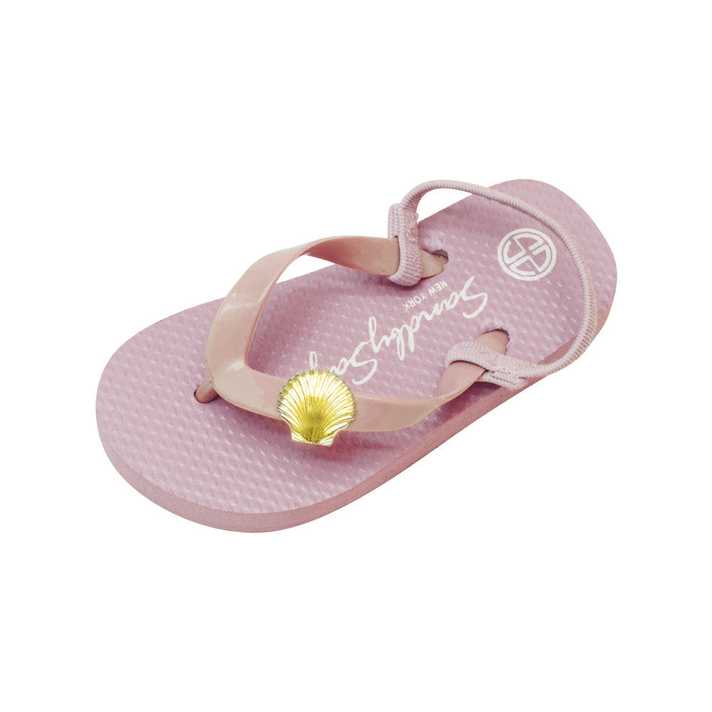 Gold Shell - Baby / Kids Flip Flops Sandal With Studs Charm for Girls