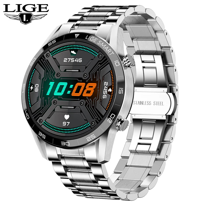 LIGE New BW0189 PRO Smart Watch Men Bluetooth Call Watch IP67 Waterproof